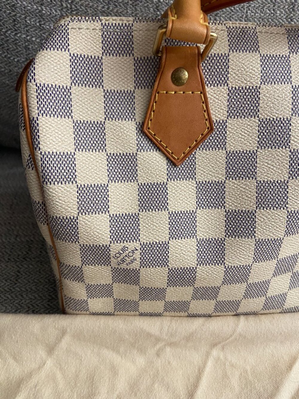 Louis Vuitton Damier Azur Canvas Speedy 25 Bag Discontinued - Picture 3 of 11